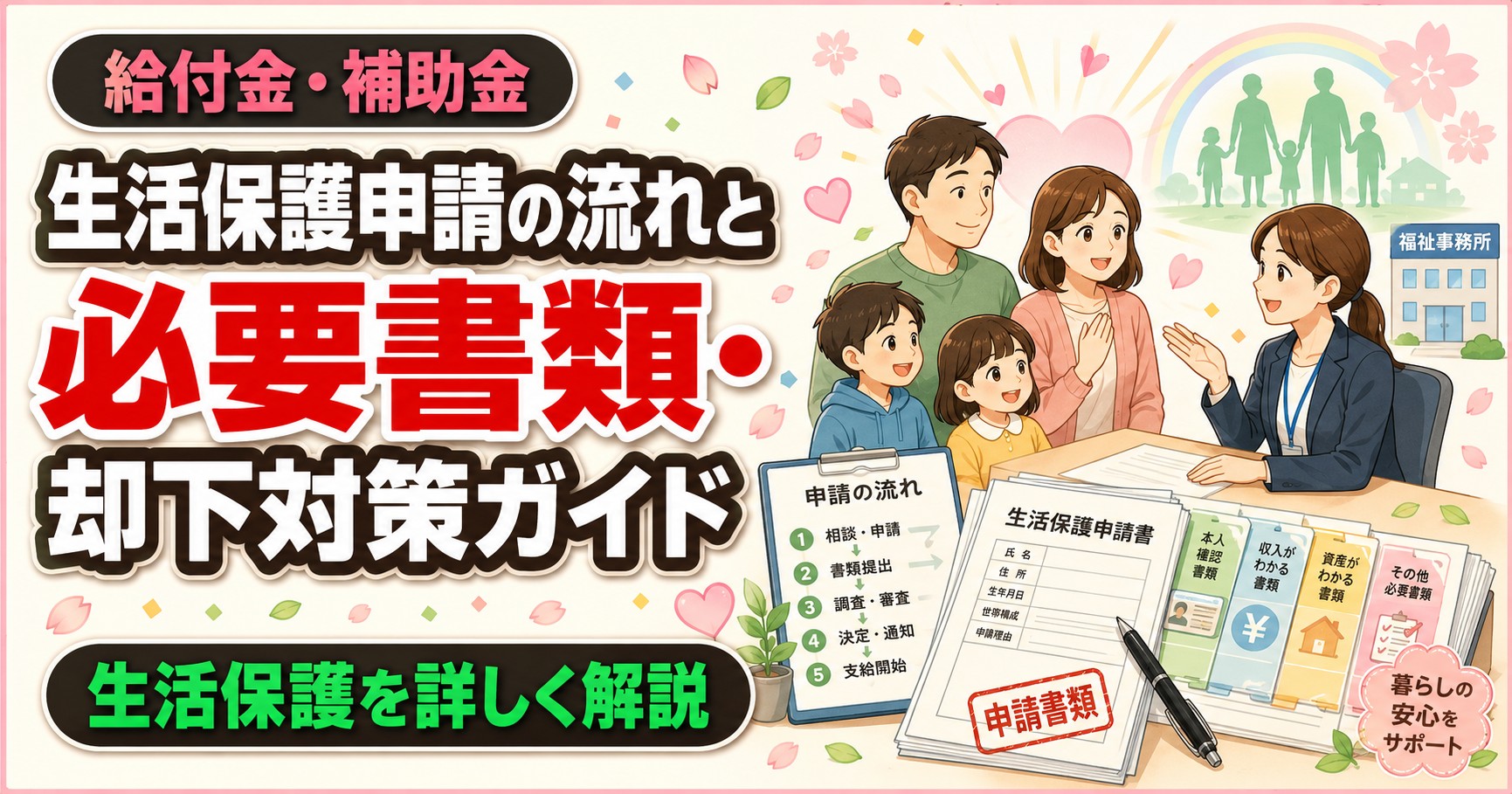 生活保護申請の流れと必要書類・却下対策ガイド