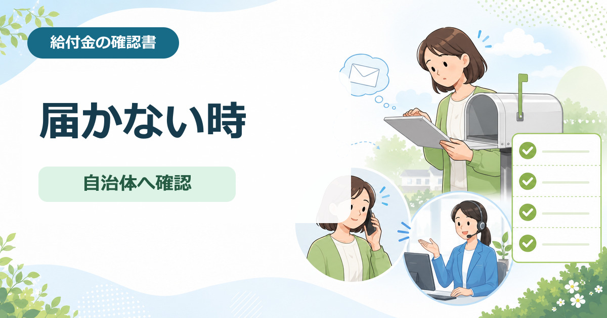 住民税非課税世帯給付金の確認書が届かない時の対処法